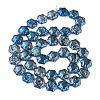 Electroplate Glass Beads Strands EGLA-N008-018-C02-2