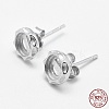 925 Sterling Silver Stud Earring Findings STER-F032-06S-1
