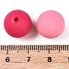Rubberized Style Imitated Silicone Acrylic Beads MACR-T048-01A-15-3