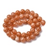 Round Natural Sunstone Beads Strands G-F222-33-10mm-01-5
