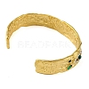 304 Stainless Steel Natural Malachite Cuff Bracelets BJEW-U009-01G-01-4