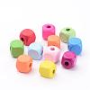 Dyed Natural Wood Beads X-WOOD-R249-063-2