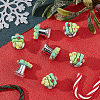 Zinc Alloy & Resin Christmas Tree Shaped Toilet Tank Button AJEW-WH20008-21B-01-4