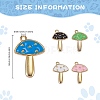 10Pcs 5 Colors Brass Enamel Pendants KK-SZ0004-01-2