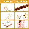 8 Pairs 2 Color Brass Stud Earring Findings KK-FH0006-64-5