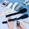 10 Yards 5 Colors Polyester Raw Edge Lace Trim SRIB-PH0001-86-3