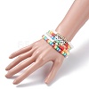 Handmade Polymer Clay Heishi Beads Stretch Bracelets Set BJEW-JB07389-3