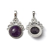 Natural Amethyst Pendants G-P498-01P-05-2