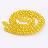 1Strand Gold Transparent Crackle Glass Round Beads Strands X-CCG-Q001-10mm-10-2