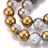 Electroplated Crackle Glass Beads Strands X-EGLA-N014-10mm-04-3