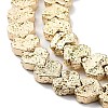 Electroplated Natural Lava Rock Beads Strands G-H303-A09-LG-3