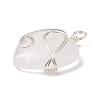 Natural Quartz Crystal Pendants PALLOY-JF01663-06-2