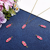 6Pcs Brass Micro Pave Cubic Zirconia Pendants KK-BBC0025-85-4