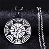 304 Stainless Steel Pendant Necklaces for Women Men NJEW-G123-10P-1