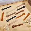 40Pcs 4 Colors Cowhide Zipper Puller Head PURS-GF0001-08-7