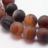 Natural Striped Agate/Banded Agate Bead Strands G-K166-12-8mm-04-3