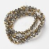 Electroplate Transparent Glass Beads Strands EGLA-A034-T2mm-O06-2