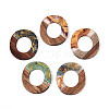 Opaque Resin & Walnut Wood Pendants RESI-T060-55M-1