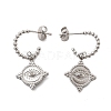 304 Stainless Steel Dangle Stud Earrings EJEW-F354-03P-2