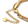 Stainless Steel Crystal Rhinestone Heart Multi-strand Bracelets for Women BJEW-G719-09G-3