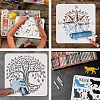 PET Hollow out Drawing Painting Stencils Sets for Kids Teen Boys Girls DIY-WH0172-709-4