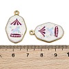 Printed 304 Stainless Steel Enamel Pendants SA-CBA1ED9-21G-03-3