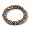 Faceted Transparent Glass Beads Stretch Bracelets BJEW-S144-002B-03-2