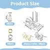 48Pcs 2 Colors Rack Plating Alloy Stud Earring Findings FIND-HS0002-64-2