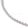 1mm 304 Stainless Steel Ball Chains Anklet for Men Women AJEW-AN00455-4