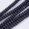 Synthetic Blue Goldstone Beads Strands X-G-S105-8mm-22-1