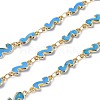 Handmade Alloy Enamel S Shape Link Chains ENAM-F138-05F-RS-1