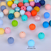 Round Silicone Focal Beads SI-JX0046A-91-2