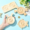 4Pcs 4 Styles Wooden Bracelet Display Trays BDIS-CJ0001-01-4