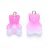 Gradient Color Opaque Resin Pendants RESI-R433-01-4