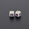 Opaque White Acrylic Beads X-MACR-Q242-010N-2