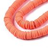 Flat Round Handmade Polymer Clay Beads CLAY-R067-10mm-12-3