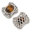 Natural Tiger Eye Multi-Strand Links KK-M304-05P-02-2