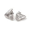 Triangle 304 Stainless Steel Stud Earrings for Women EJEW-L272-024P-2