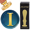 Brass Wax Seal Stamp with Wood Handle AJEW-WH0412-0304-1