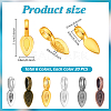 Tibetan Style Alloy Glue-on Flat Pad Bails TIBEP-PH0004-48-2