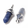 Natural Blue Aventurine Pointed Pendants G-K329-62P-3