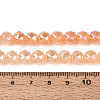 Anti-Tarnish Electroplate Glass Beads Strands GLAA-N064-8mm-04-2