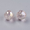 Faceted Round Electroplate Glass Beads X-EGLA-R033-10mm-01-2