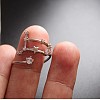 Twelve Constellation Brass Micro Pave Clear Cubic Zirconia Cuff Rings FS-WG8E359-16-1