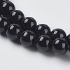 Natural Black Onyx Beads Strands G-G591-6mm-06-3
