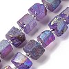 Electroplated Natural Quartz Beads Strands G-G767-02-22-1