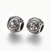316 Surgical Stainless Steel European Beads STAS-F195-128P-11-1