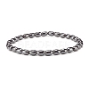 Synthetic Hematite Oval Beaded Stretch Bracelet BJEW-JB07897-03-1