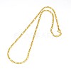 Ion Plating(IP) 304 Stainless Steel Figaro Chain Necklace Making STAS-K168-03G-1
