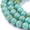 Synthetic Turquoise Beads Strands G-E525-6mm-19-3